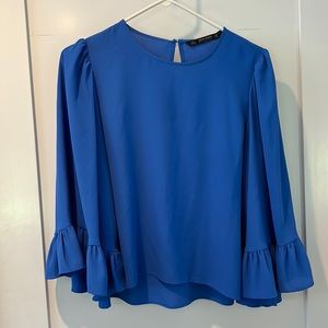 Zara blue blouse